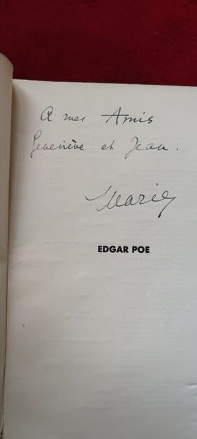 null Marie BONAPARTE 

"Edgar Poe" 

Deux volumes brochés, Paris, Denoël, 1943

Envoi...