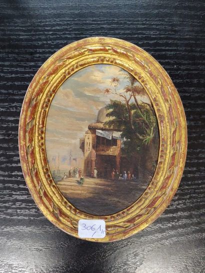 null Scène animée orientaliste

Peinture ovale.

15 x 12 cm