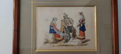 null Ecole italienne du XIXè siècle 

"Famille du berger " et "bandits"

Paire d'aquarelles...