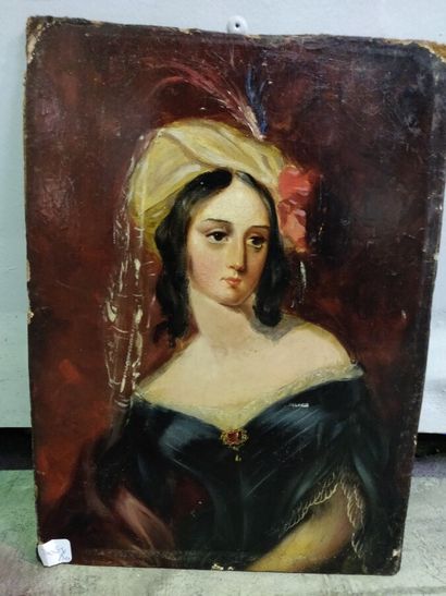null Ecole anglaise vers 1830

Portrait de femme au turban

Huile sur panneau

33...
