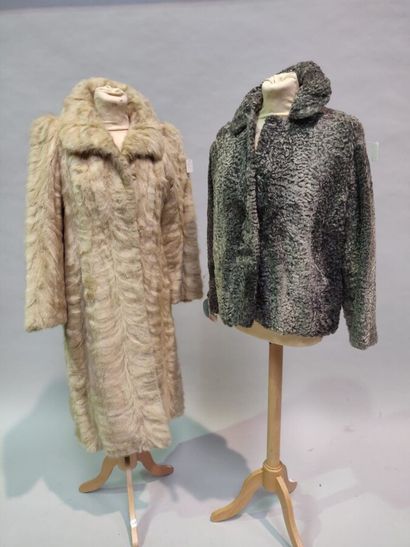  *Lot comprising a Jacket in Astrakan Bukhara, a coat in Golden Sheep, a coat in...