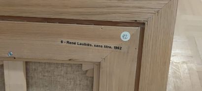 null LAUBIES, René (1924-2006)

Composition abstraite en camaïeu violet 

Huile sur...