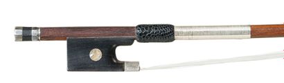 null 
Violin bow by Auguste LENOBLE circa 1880, pernambuco wood stick, repair to...