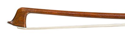  Violin bow by Auguste LENOBLE circa 1880, pernambuco wood stick, repair to the side...