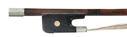  Double bass bow by Emile OUCHARD father and son around 1930, pernambuco stick and...