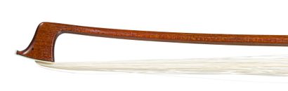  Nice violin bow of the German school, octagonal stick in pernambuco wood, silver...