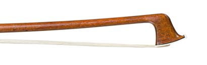  Violin bow by Auguste LENOBLE circa 1880, pernambuco wood stick, repair to the side...