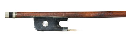 null 
Cello bow, German school stick, made of pernambuco wood. French frog work early...