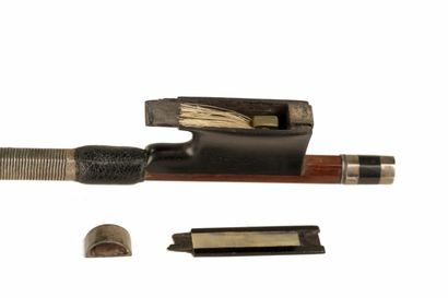 null 
Rare violin bow by Pierre SIMON circa 1860, mounted with its frog and interchangeable...