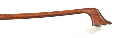 null 
Cello bow, German school stick, made of pernambuco wood. French frog work early...