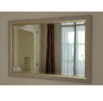 Rectangular mirror in ceruse and gilded wood,...