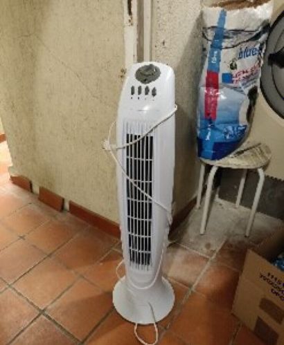 null Approximately 25 CALOR and other fans. 

H. 89 cm. 

Basement