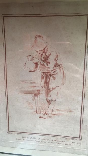 null Sanguine engraving after BOUCHER

"Man with a jug".

24 x 16.5 cm.