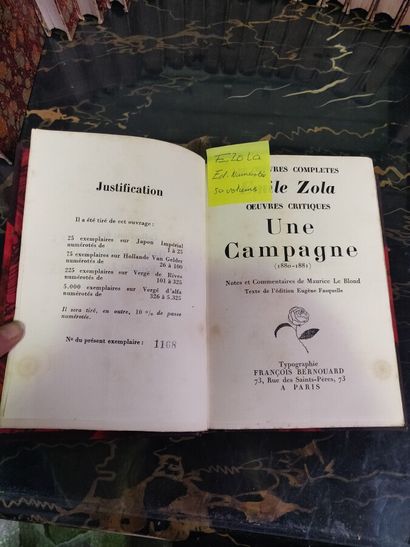 null 
Emile ZOLA 




50 volumes, vers 1900.
