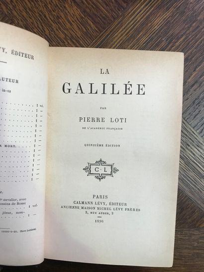 null Pierre LOTI, ensemble de sept ouvrages : 

- "La Galilée"

- "Pêcheur d'Islande"

-...
