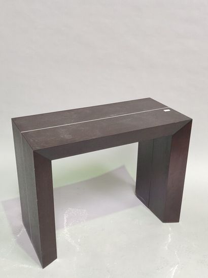null Console en bois noir transformable en table de salle à manger, avec deux rallonges

Travail...