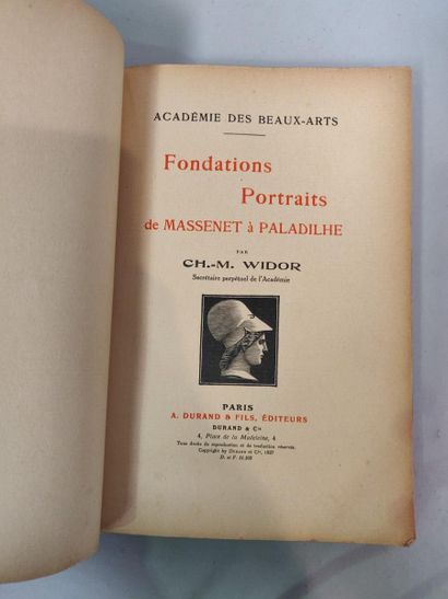 null CH.M WIDOR

Académie des Beaux-arts Fondations-Portraits de Massenet à Paladilhe.

Chez...