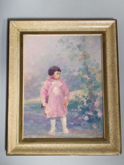 GRIFFON (1866-1938)Gabriel 


« Portrait d’enfant »
Huile sur Panneau, signée en...
