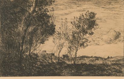 null Camille COROT (1796 - 1875)

Souvenir de Toscane - Dans les dunes : souvenir...