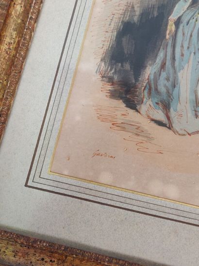 null GAVARNI 

« Homme » et « Femme »

Deux aquarelles, signées.

27 x 17 cm chaque...