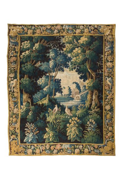 null 249. AUBUSSON

Tapestry " verdure " with birds and mills.

18th century period.

247...