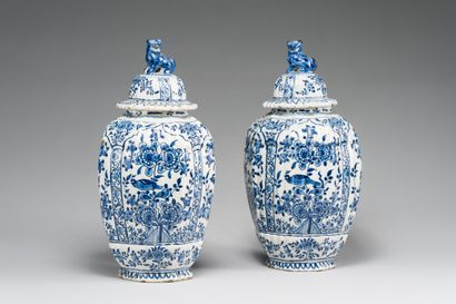 null 184. DELFT

Pair of earthenware baluster pots and their lid

earthenware, decorated...