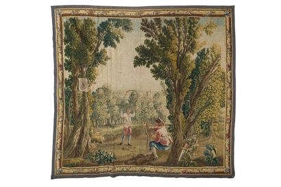null 244. AUBUSSON

Country pleasures

Woolen tapestry.

Louis XV period.

Attached...