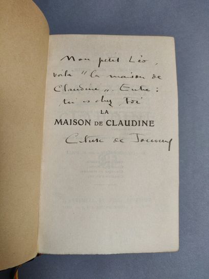 null 62. COLETTE

La maison de Claudine. J. Ferenczi, 1922.

Demi-maroquin à coins,...