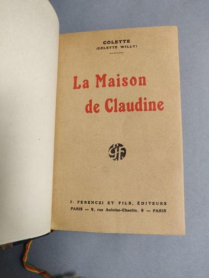 null 62. COLETTE

La maison de Claudine. J. Ferenczi, 1922.

Demi-maroquin à coins,...