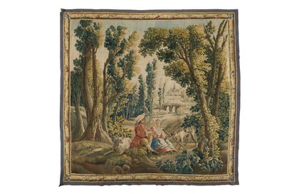 null 246. AUBUSSON :

The Pied Piper

Woolen tapestry.

Louis XV period.

(Small...