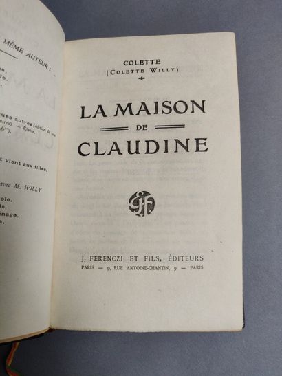 null 62. COLETTE

La maison de Claudine. J. Ferenczi, 1922.

Demi-maroquin à coins,...