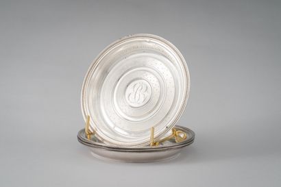 Suite of four silver coasters (950/1000th)...