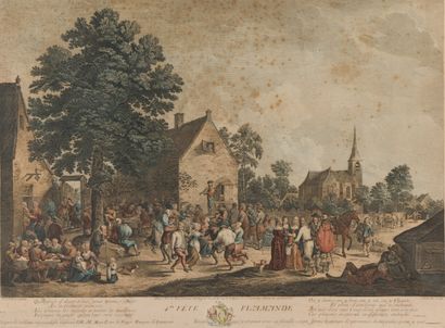 null D'après TENIERS

4e fête flamande et 3e fête flamande

Paire de gravures.

67...