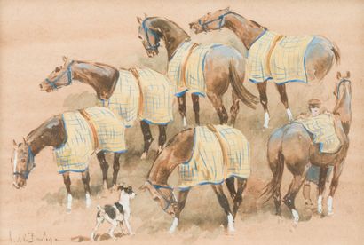 Antoine de LA BOULAYE (1951) 
Etude de chevaux...