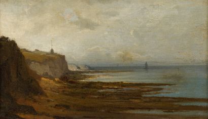 French school of the 19th century:

Seaside

Oil...