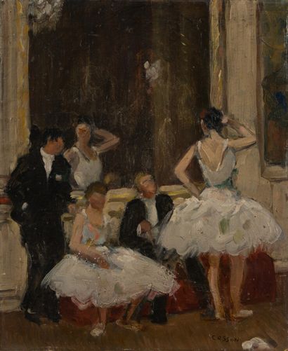 null 30. Marcel COSSON (1878-1956)

Les ballerines

Au verso Une espagnole à la mantille

Huile...