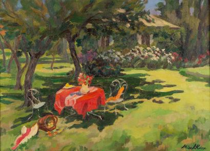 null 33. Olga MISCHKINE (1910-1985)

Breakfast in Gambais

Oil on canvas.

Signed...