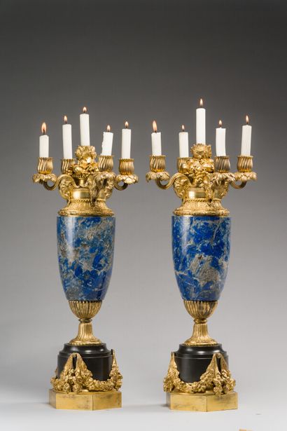 null 94. FORESTIER

Pair of large candelabras with five arms of light in gilt bronze,...