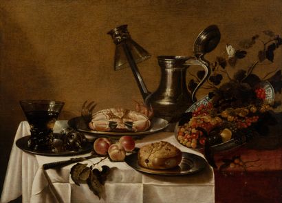  5. Attributed to Pieter CLAESZ (Berchem, 1597 - Haarlem, 1661) 
Still life with...