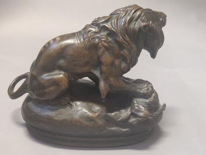null 155. Alfred BARYE (1839-1882)

Lion terrassant une gazelle

Épreuve en bronze...