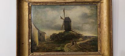 null 14. French school of the 19th century

Walkers near the mill

Oil on paper mounted...