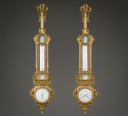 null 72. Emmanuel Alfred BEURDELEY (called Alfred II)

Pair of barometer and thermometer...