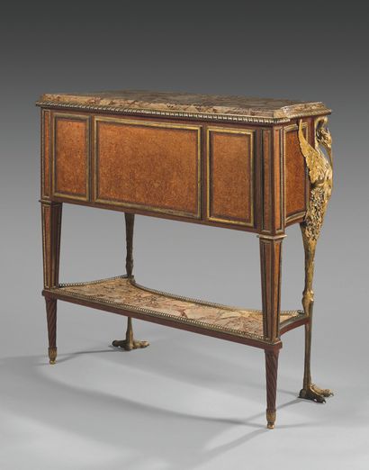  119. Henry DASSON 
Exceptional middle cabinet secretary of rectangular shape, opening...