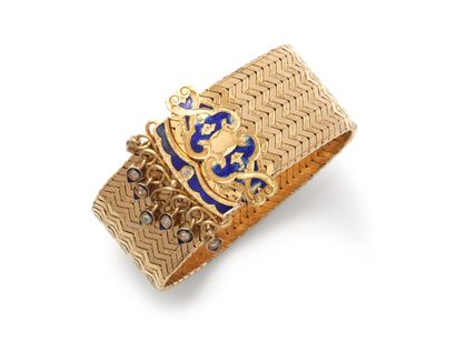 42. Bracelet ceinture en or jaune (750/1000e)...