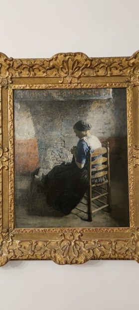 null 20. Emanuelus Samson VAN BEEVER (1876-1912)

The seamstress in an interior

Oil...