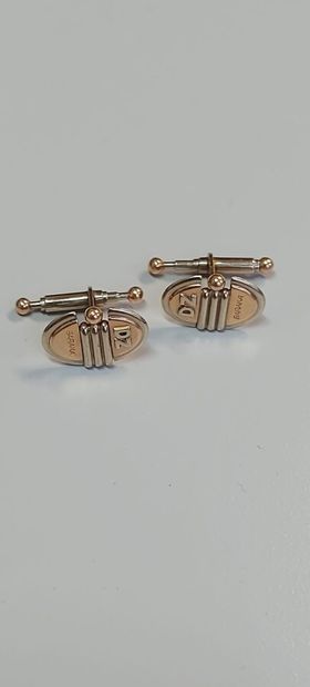 null BARAKA

Paire de boutons de manchette en or blanc et or rose de forme moderniste...