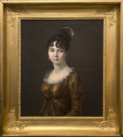 null 
Ecole Française début XIXème siècle dans l'entourage Du Baron Gérard (1770-1837)
Portrait...