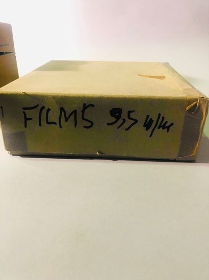 null Cinema, films, reels. Important set of film reels (mostly 9.5 mm) including...