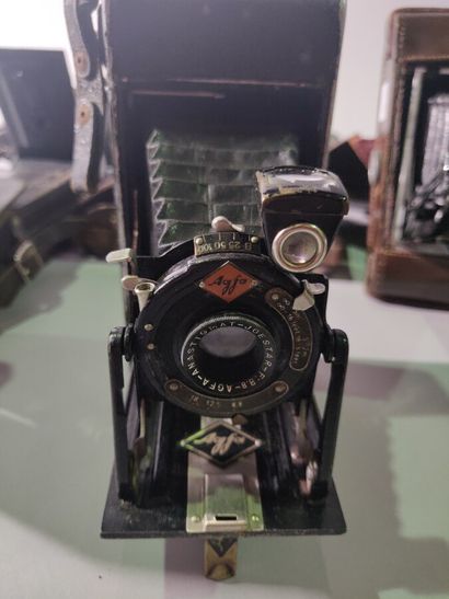 null Camera. Set of eight bellows cameras, various folding, in the state of which...