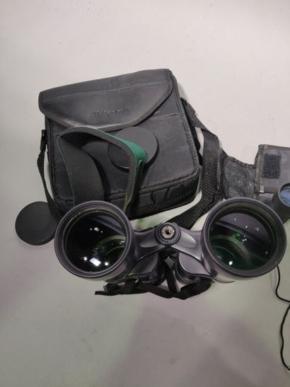 null Optical devices. Set of four pairs of various binoculars: Bushnell and Niko...